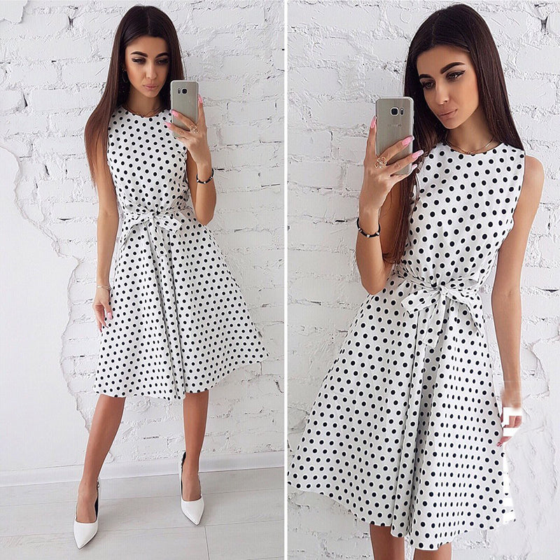 Womens Dresses New Arrival 2018 Summer Dot Print Casual Boho Dress Lad ZooM Apparel House Womens Dresses New Arrival 2018 Summer Dot Print Casual Boho Dress Lad ZooM Apparel House